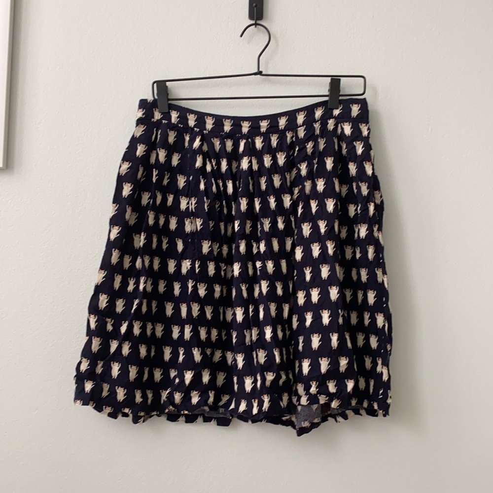 Brooklyn Industries cat print skirt